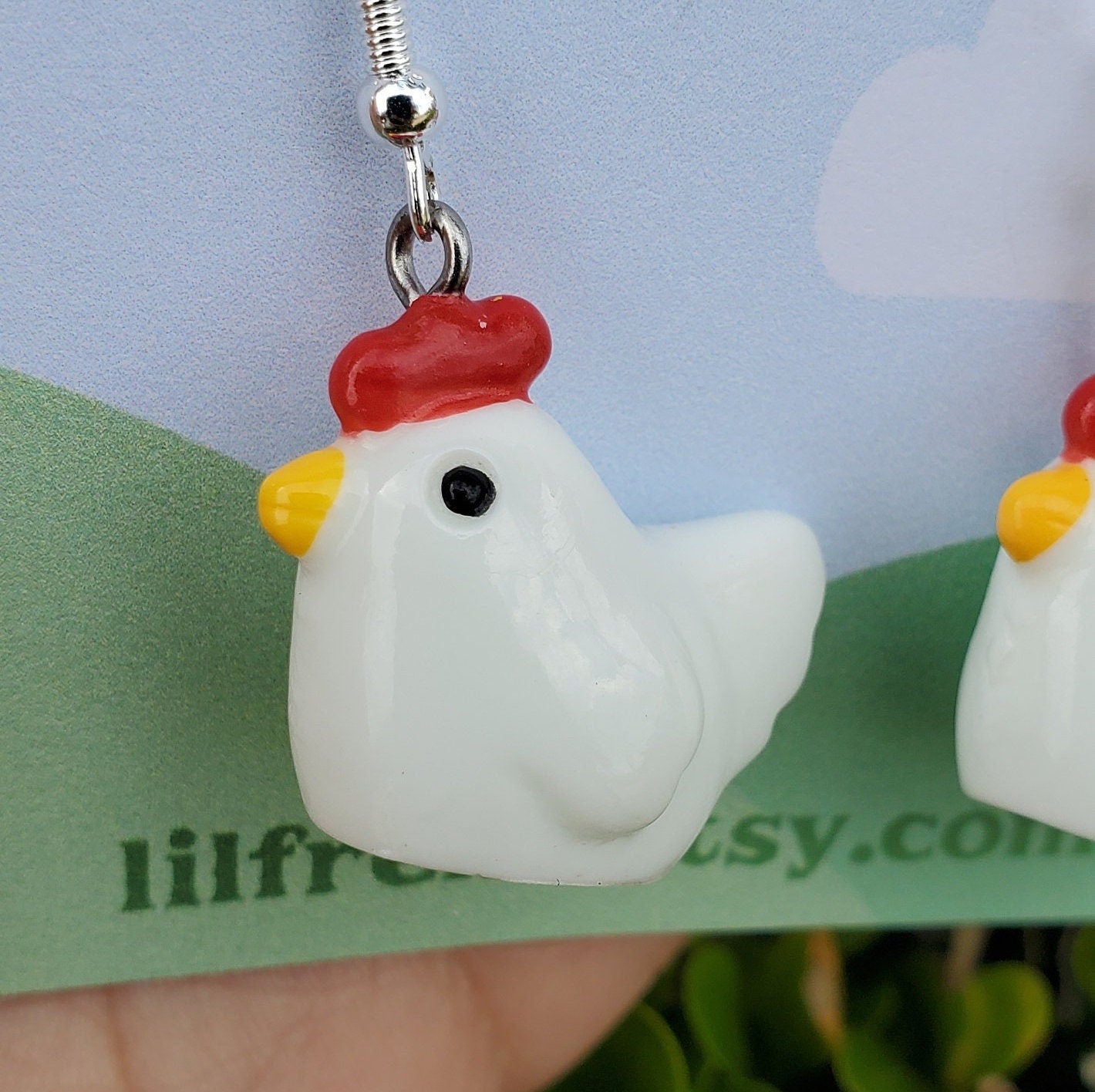 Chicken Earrings
