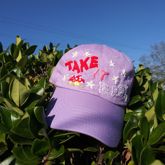 Take It Easy Hand Embroidered Hat