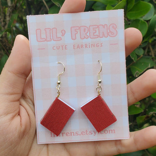 Book Earrings