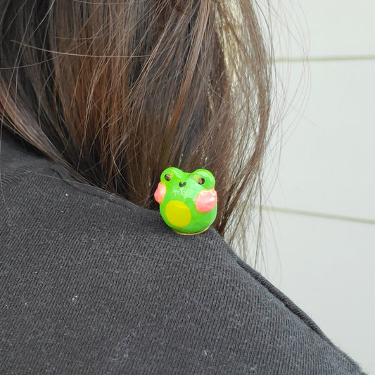 Froggy Clay Pin