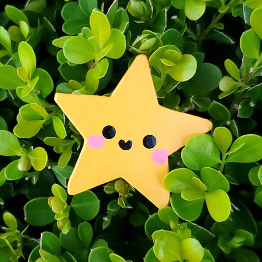 Star Wood Pin